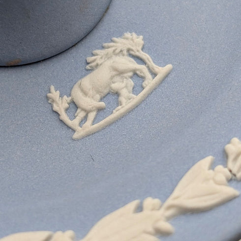 British Vintage Wedgwood Jasperware Ring Holder in Pale Blue